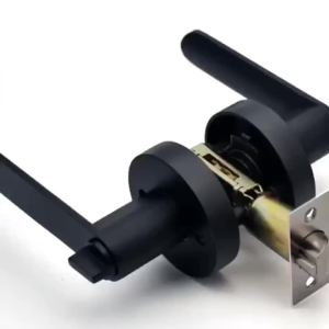 Silent Room Door Lock Round Door Lock Interior Door Handle Lock with Lock Core/latch with Key Aluminum Alloy Handle Lock