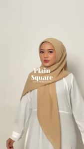 Beli 3 Free 1 Hijab Plain Square PollyCotton Premium