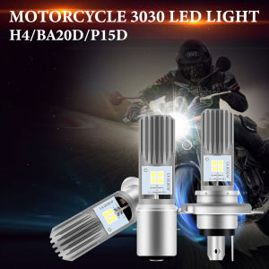 KEVANLY | 1pc H4 LED Moto H6 BA20D P15D LED 3030CHIP 8SMD Motorcycle Headlight Bulbs white Motorbike Headlight Lamp 12V Fog lamp
