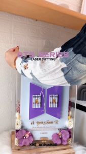 BTS SERIES FRESH LILAC MAHAR FULL AKRILIK 30x40 HANTARAN PERNIKAHAN