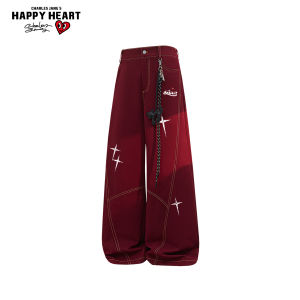 CHARLES JANGS HAPPY HEART | Casual Wide Leg Loose Fit Summer Trousers