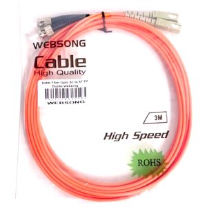 Kabel Fiber Optik Patch Cord SC to ST Duplex Multimode 1.5M 3M 5M 10M 15M 20M WEBSONG
