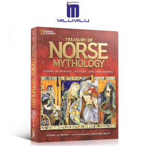 Treasury of Norse Mythology: Stories of Intrigue Trickery Love and Revenge Hardcover – Illustrated by Donna Jo Napoli