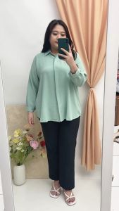 Kemeja Oversize Wanita Crinkle Jumbo LD 120