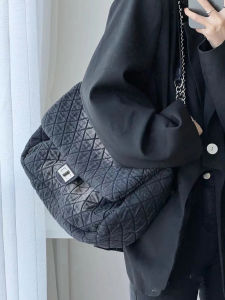 Autumn Winter Denim Bohemian Crossbody Bag Diamond Chain Large Capacity Single Shoulder Armpit Womens Versatile Slant Bag