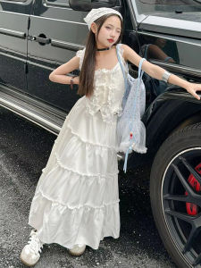 Summer White Half Skirt for Girls Children French Style Long Skirt 12 Years Old Girl Summer Cake Skirt Big Kids Forest System Skirts