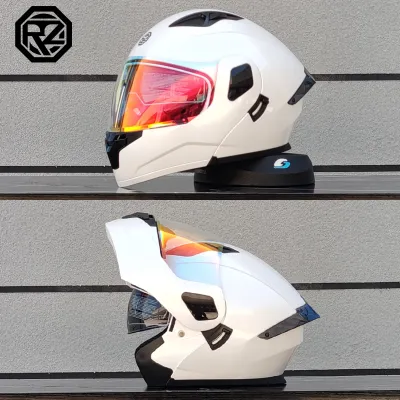 ORZ | Certified Safety Dual Lens Bluetooth Flip-Up Helmet A-class