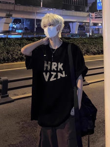 Loose Fit Pure Cotton Short Sleeve T-Shirt for Teenage Boys High School Students Fashionable Breathable Summer Top