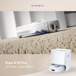 New! Narwal Freo X10 Pro Robot Vacuum Mop | 11000Pa Power Suction | Zero-Tangle System Anti Rambut Kusut
