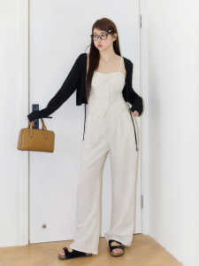 Bộ Quần Dài Chân Rộng Không Tay Kích Cỡ Lớn Cotton và Gai