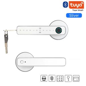 AI Sensor Smart Fingerprint Lock: WiFi Connected Digital Door Lock with Tuya App 6 Ways Entry No Drill Electronic Lock for Home