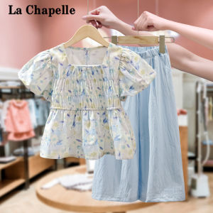 La Chapelle | Bộ Đồ Hè Tay Ngắn Thiết Kế Hoa Cho Bé Gái