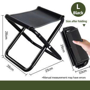 MUMUCC Heavy-Duty Iron Folding Stool Portable Camping Chair for Outdoor Fishing Emergency Stool Balcony Metal Stool Wholesal