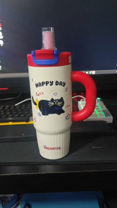 Tumbler Cute Puppy Mug Besar 750ml Termos Vacuum 2228CP Sus316 Hotplain Desain Kapasitas 750ml