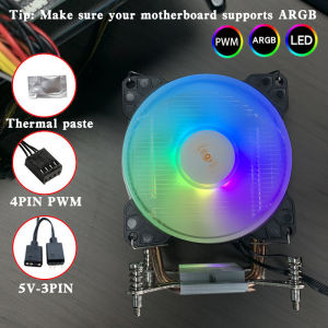 2/4/6 Heat Pipes CPU Air Cooler 4PIN PWM CPU Processor RGB Ventilador for Intel LGA X79 X99 2011 1700 1150 1151 1366 1155 1200