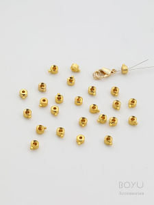 18k 14k Gold-plated Strong สีการเก็บรักษาปุ่ม-clasp Handmade Diy สร้อยข้อมือ End Clamp เชือกลวดเหล็กสายตกปลาตําแหน่งหัวเข็มขัด