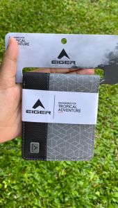 Dompet Pria Eiger Geometrica Wallet 910003162 Grey Dompet Kartu Wadah/Dompet Koin Dompet Pendek Dompet Lipat Dua