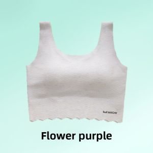 Miiow | Cat Person Seamless Modal Teenage Girl Underwear Comfortable Sports Vest Bra For Middle And High School Students Ages 8-14