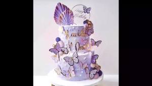 10pcs Dessert Cake Decor Butterfly Stamping Gold Butterfly Cake Toppers Princess Girl Wedding Happy Birthday Party Decor