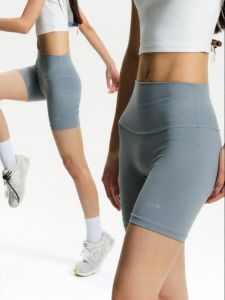 JNXS | Elastic Zero Feel Sports Shorts Reflective Logo Shape Optimization 3/4 Leggings