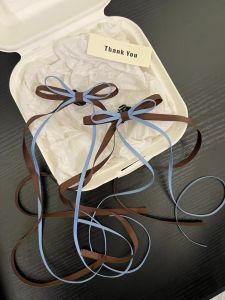 Double Layer Color Block Butterfly Knot Vintage Casual Sweet Hair Accessory Mini Hair Clip Fashionable Hairpin