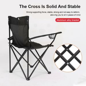 【SLN】Sports Outdoor chair Foldable Camping chair Hiking Portable Fishing Light Beach Leisure Folding Recliner/Balck 50X50X80CM Outdoor and indoor use Folding chair fishing chair beach chair portable