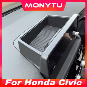 For 11th Honda Civic Fe Accessories Central Control Navigation Screen Rear Storage Box,Multifunction Organizer Tray Container Interior Modification Product 2022 2023