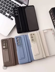 CASE CASING FOR SAMSUNG GALAXY Z FOLD 4 Z FOLD 5 Z FOLD 6 SUITABLE FOLDING LEATHER SLOT PEN HINGE PROTECTION KICKSTAND CASE HARDCASE AF-247