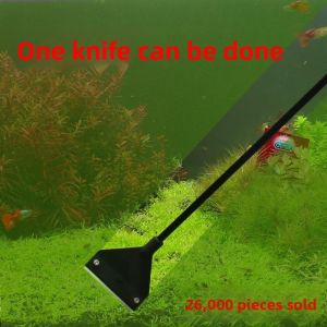 MONLEYTA | Stainless Steel Algae Scraper For Aquarium Fish Tank Cleaning Tool No Damage To Glass Ideal For Water Grass And Algae Removal