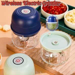 Wireless Electric Grinder Garlic Press Food Processor USB Charging Meat Grinder Kitchen Gadgets