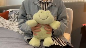 30cm Smiley Frog Small Doll Plush Toy Stuffed Baby Birthday Present Gift Patung Katak Hadiah Kanak 微笑青蛙公仔玩偶娃娃