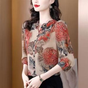 เสื้อโอเวอร์สำหรับแฟชั่น สำหรับผู้หญิง เสื้อสไตล์วินเทจดีไซน์ ใหม่ บางลำลองฤดูร้อน