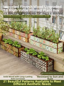 XiMei WoodWork | Indoor Vegetable and Succulent Long Narrow Planter