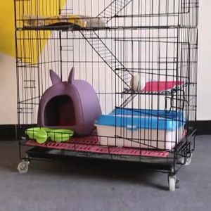 กรงแมว กรงแมวขนาดใหญ่ กรงสัตว์เลี้ยง กรงกระต่าย พื้นที่โล่งกว้าง ประกอบง่าย กรงแมวพับได้ ถอดประกอบได้