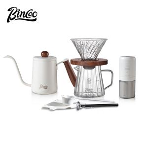 BINCOO Coffee Dripper Set Filter Cup with Sharing Pot Coffee Maker Set Manual Coffee Grinder Set Coffee Equipment Set