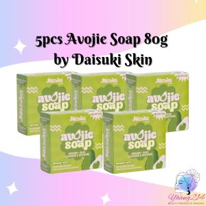 5pcs Avojie Whitening Soap with Avocado Kojic Niacinamide Arbutin and Glutathione 80g by Daisuki Skin
