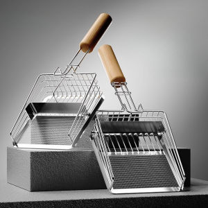 Push-pull Metal Cat Litter Shovel Fine Hole Cat Poop Shovel Artifact Two-in-one Mineral Sand Tofu Cat Litter Shovel