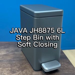 JAVA Dustbin | KATIE | JH8875 | 6L | Step Bin | Soft Closing | Trash Bin | Dustbin for Kitchen