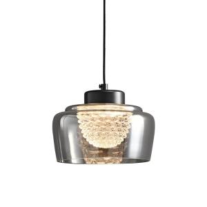 Modern Designer Luxury Small Pendant Light Bronze Bedside Restaurant Bar Counter Fish Line Lamp Glass Shade Postmodern Style