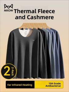 MiiOW | Quần Áo Lót Cách Nhiệt Không Đường May 100% Cashmere và Lụa cho Nam Trẻ