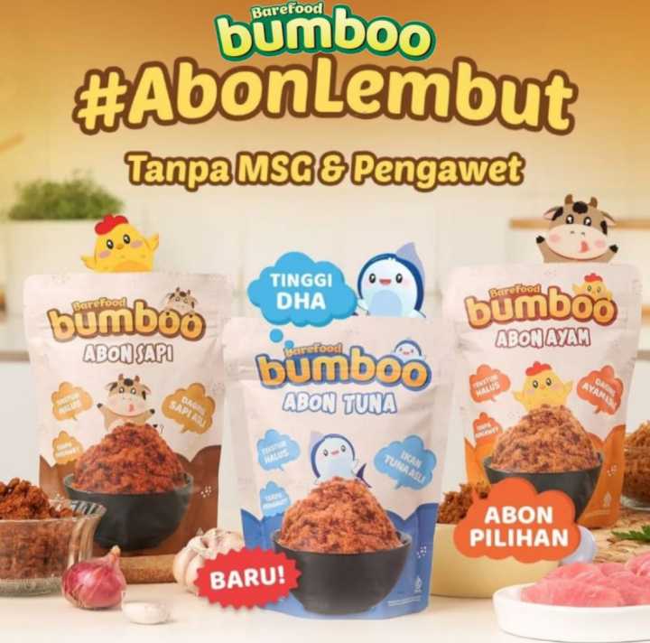 Bumboo Abon Asli Tekstur Lembut MPASI Tanpa MSG & Pengawet Sumber Protein 90gr