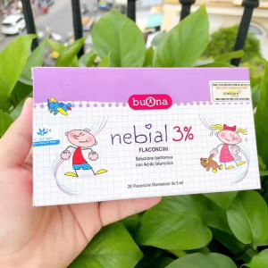 BUONA NEBIAL 3% FLACONCINI - Dung dịch nước muối ưu trương nhỏ mũi dùng được cho trẻ sơ sinh & trẻ nhỏ.