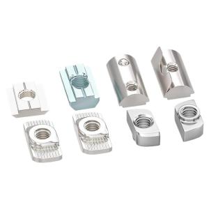 TIANZHUOJINSHU | Aluminum Profile T-Slot Nut Sliding Block with Steel Balls Elastic Plate 20/30