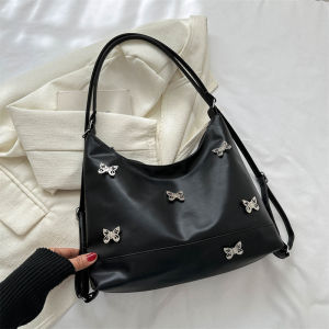Fashionable Large Capacity Commuter Bag 2024 Autumn New Ladies Soft Leather Crossbody Shoulder Bag Lazy Style Tote Bag
