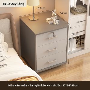 OYIla | Tủ Lưu Trữ Phòng Ngủ Kiểu Kem Có Khóa