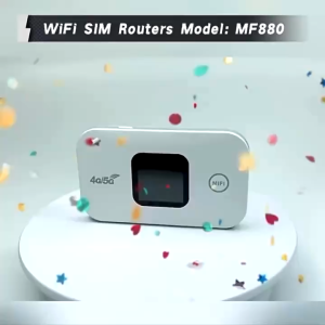 【SKIT SG】Portable 4G WiFi Router MF880 150Mbps 4G LTE Mobile Hotspot SIM Card Wireless Mini Pocket Wi-Fi Router 2100mAh Battery Up to 8 Hours Travel Home Outdoor Asia Network Compatible Strong Signal LCD Display Mobile Wifi Router SIM Card