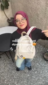 Tas Ransel Anselma Serbaguna / Tas Ransel Corduroy multifungsi Wanita Terbaru