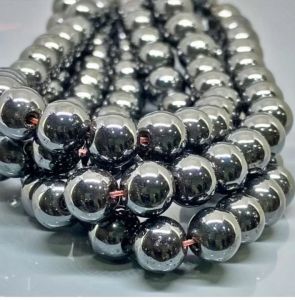 Natural Hematite 12mm Smooth Round Gunmetal Beads Strand perfect for bracelets and Necklace sold per stand