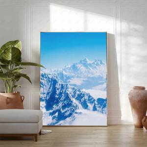 Bandai | Famous Mountains Range Mount Kilimanjaro Posters Mount Everest K2 Photo Prints Canvas Painting Wall Pictures Home Bedroom Decor