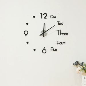 JAM DINDING BESAR DIY GIANT CLOCK UNDERLINE DAN ANGKA DESAIN KREATIF JM 09